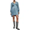 Allsaints Esta Long Sleeve Asymmetric Hem Dress