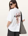 Allsaints Eternal Etta Oversized T-shirt In Optic White
