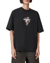 Allsaints Womens Black Eternal Etta Cotton-jersey T-shirt