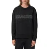 Allsaints Etta Crystal Embellished Fleece Sweatshirt In Black