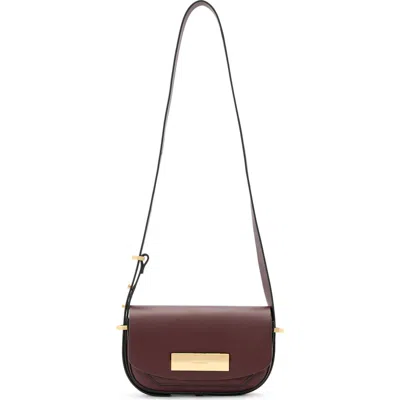 Allsaints Etta Leather Crossbody Bag In Red