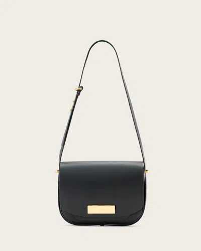 Allsaints Etta Leather Satchel Bag In Black