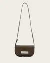 Allsaints Etta Leather Satchel Crossbody Bag In Brown