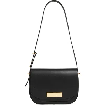 Allsaints Etta Leather Shoulder Bag In Black