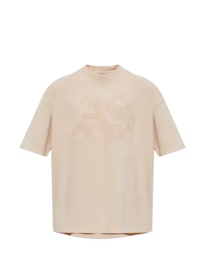 Allsaints Etta Logo-patch T-shirt In Neutral