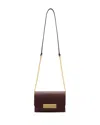 Allsaints Etta Small Leather Clutch Bag In Burgundy