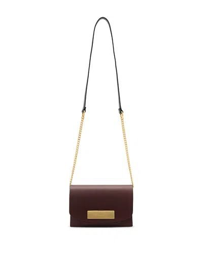 ALLSAINTS ETTA SMALL LEATHER CLUTCH BAG