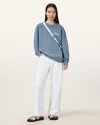 Allsaints Etta Soleil Oversized Sweatshirt In Flint Stone Blue