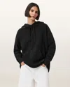 Allsaints Etti Scrunch Graphic Hoody In Black