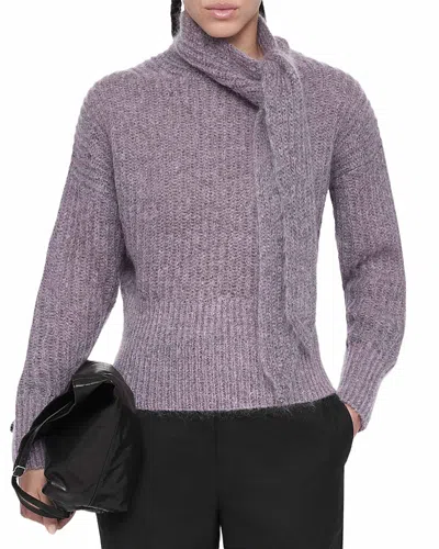 Allsaints Etty Tie Neck Sweater In Black