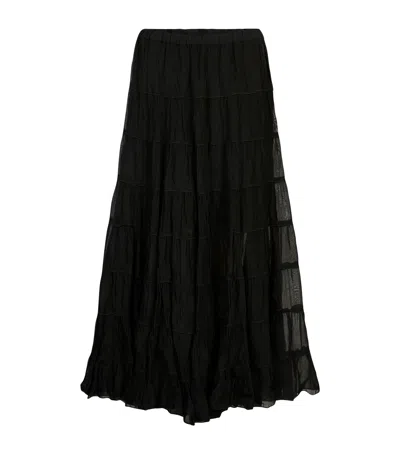 Allsaints Eva Maxi Skirt In Black