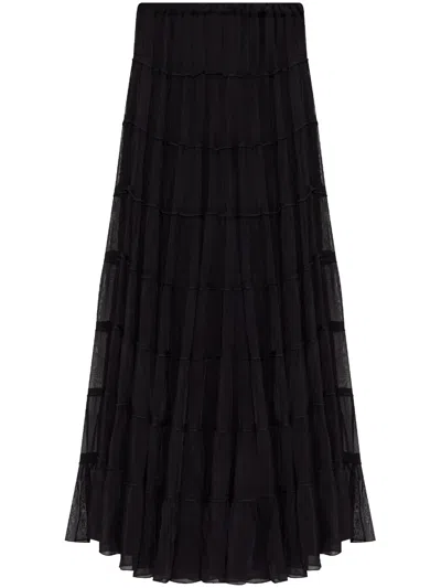 Allsaints Eva Maxi Skirt In Black