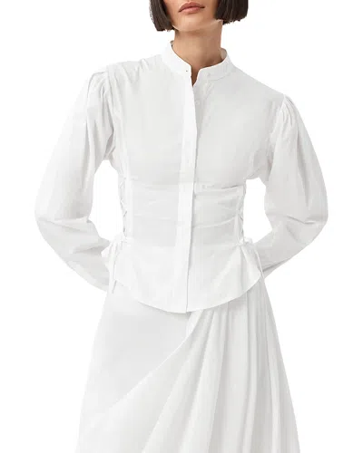 Allsaints Evanna Lace Up Shirt In White