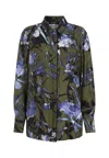 Allsaints Eve Floral Print Shirt In Green