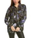 Allsaints Eve Floral Print Shirt In Green