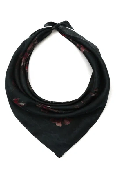 Allsaints Evia Adena Silk Bandana In Blue