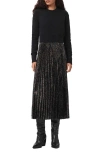 Allsaints Evia Sleeveless Dress & Sweater Set In Black
