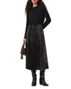 Allsaints Evia Sweater Midi Dress In Black