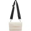 Allsaints Ezra Logo Strap Leather Crossbody Bag In Desert White