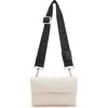 Allsaints Ezra Logo Strap Leather Crossbody Bag In White