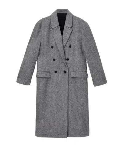 Allsaints Ezra Oversized Wool Coat In Gold