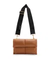 Allsaints Ezra Quilted Leather Crossbody Bag In Sepia Brown