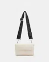 Allsaints Ezra Quilted Leather Crossbody Bag In Desert White