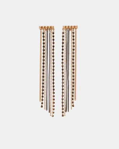 Allsaints Farrah Chain Earrings In Gold
