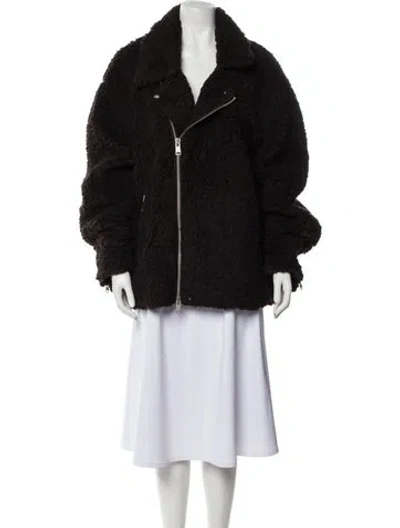 Pre-owned Allsaints Faux Fur Jacket In Black