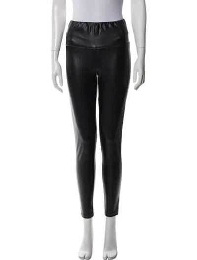 Pre-owned Allsaints Faux Leather Skinny Leg Pants In Black