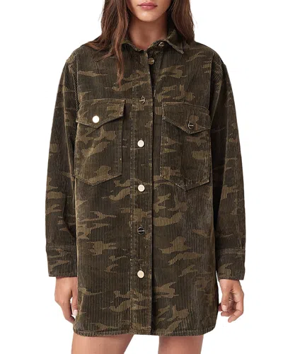 Allsaints Faye Flocked Dress In Green