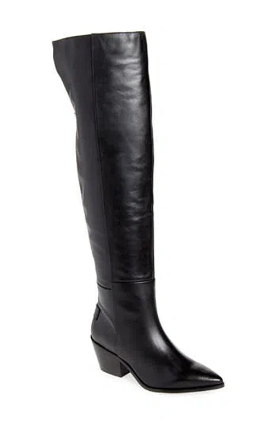 Allsaints Faye Over The Knee Boot In Black