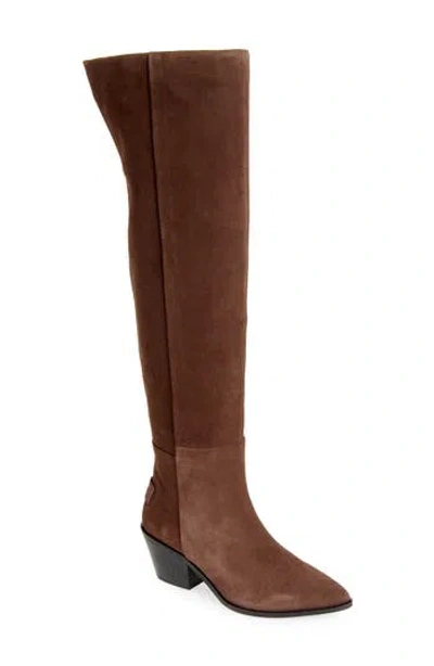 Allsaints Faye Over The Knee Boot In Brown