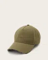 Allsaints Felix Embroidered Baseball Cap In Khaki Brown