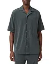 Allsaints Felix Relaxed Towel Short Sleeve Shirt In Pitched Blue