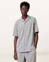 Allsaints Felix Relaxed Towel Short Sleeve Shirt In Machine Grey