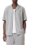 Allsaints Felix Relaxed Towel Short Sleeve Shirt In Machine Grey
