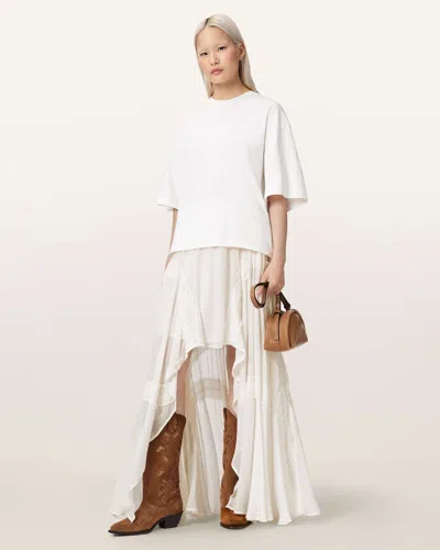 Allsaints Female Dorina Voluminous Maxi Skirt In White