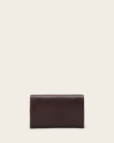 Allsaints Female Harluna Leather Wallet In Red