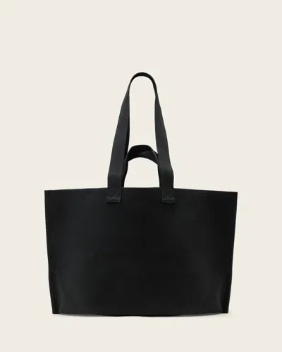 Allsaints Female Lutece Reversible Knitted Tote Bag In Black