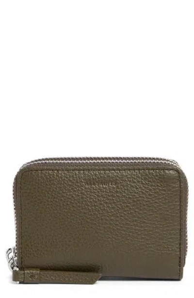 Allsaints Fetch Card Wallet In Green