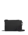 Allsaints Fetch Large Leather Chain Wallet Crossbody In Black