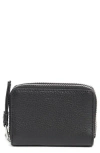 Allsaints Fetch Leather Card Wallet In Black
