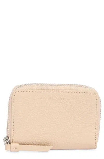 Allsaints Fetch Leather Card Wallet In Pale Pink