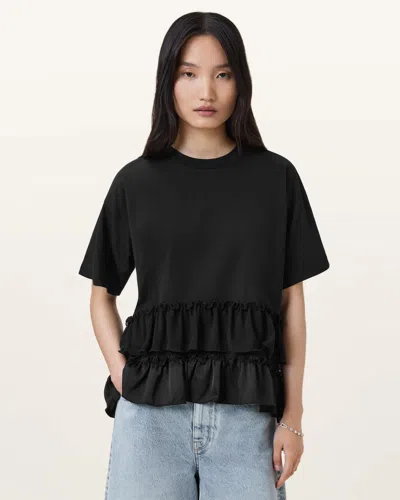 Allsaints Feyre Relaxed Fit T-shirt In Black