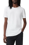 Allsaints Figure Crew Neck Raw Edge T-shirt In White