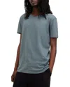 Allsaints Figure Cotton Tee In Ashy Blue