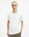 Allsaints Figure Crew Neck Raw Edge T-shirt In White