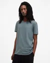 Allsaints Figure Cotton Tee In Ashy Blue