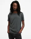 Allsaints Figure Crew Neck Raw Edge T-shirt In Carter Grey